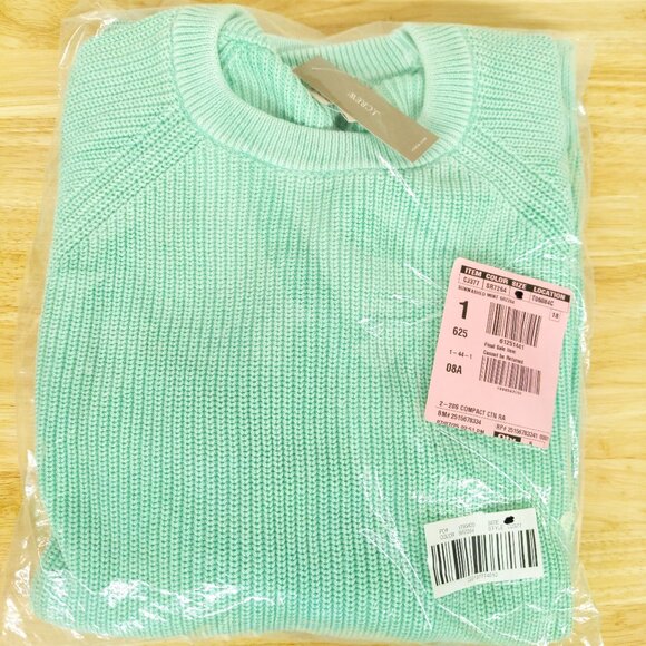 J Crew Sweater Mens Blue Shaker Stitch Crewneck Heritage Ribbed CJ377 - Picture 6 of 6